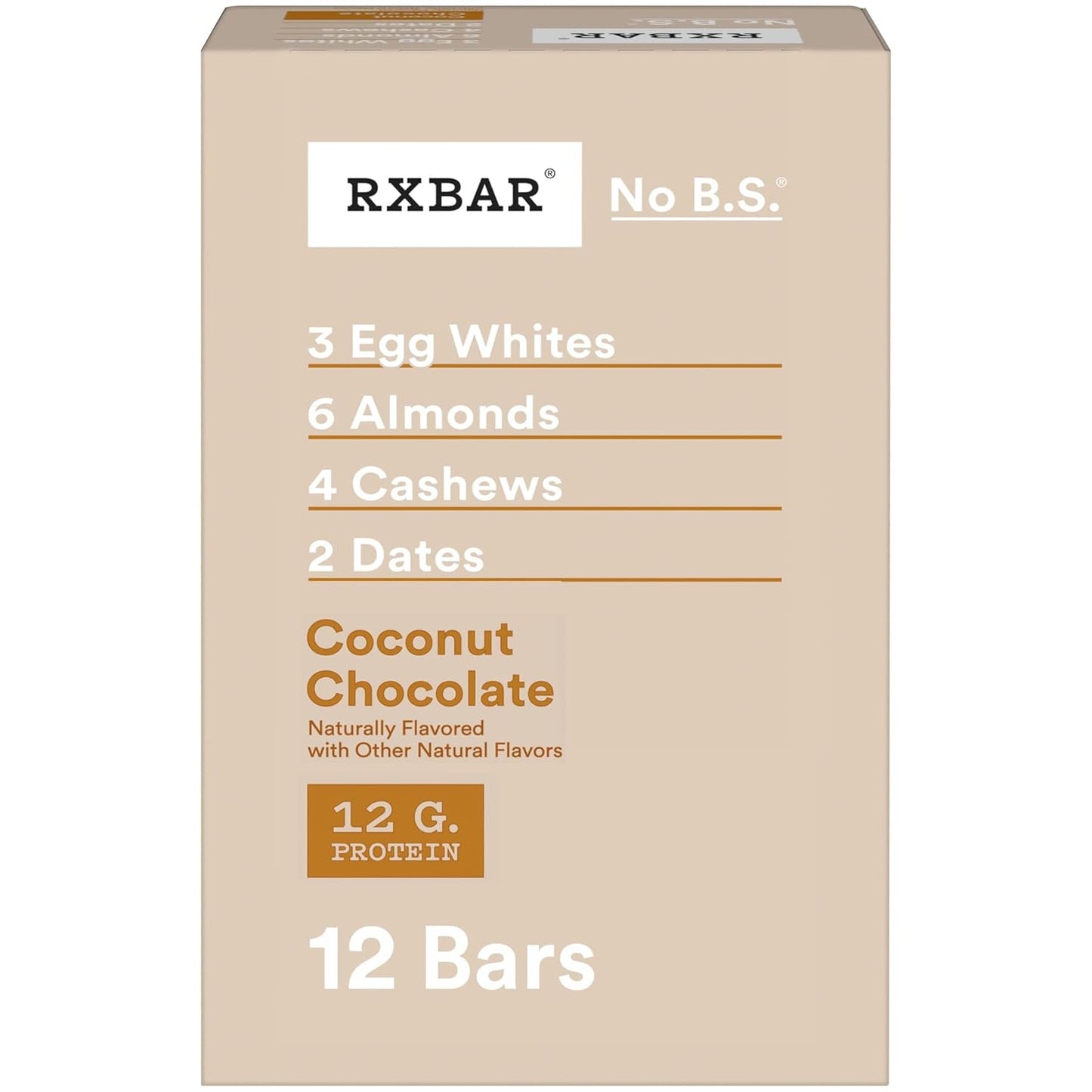 RXBAR Protein Bars, Protein Snack, Snack Bars, Chocolate Sea Salt, 22oz Box (12 Count)