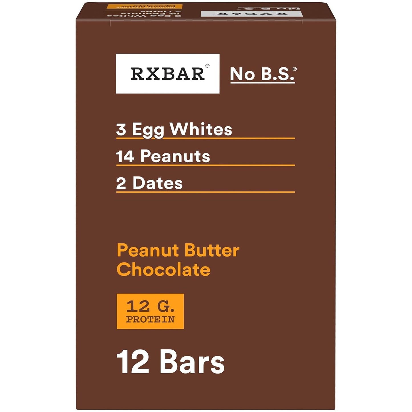 RXBAR Protein Bars, Protein Snack, Snack Bars, Chocolate Sea Salt, 22oz Box (12 Count)